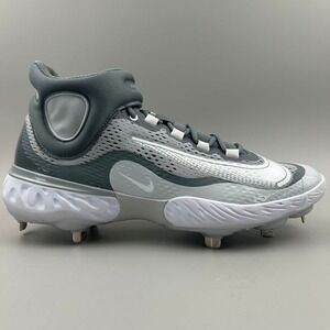 Nike Alpha Huarache Elite 4 Mid Men Size 13 Grey Baseball Cleats DJ6520-012 NEW